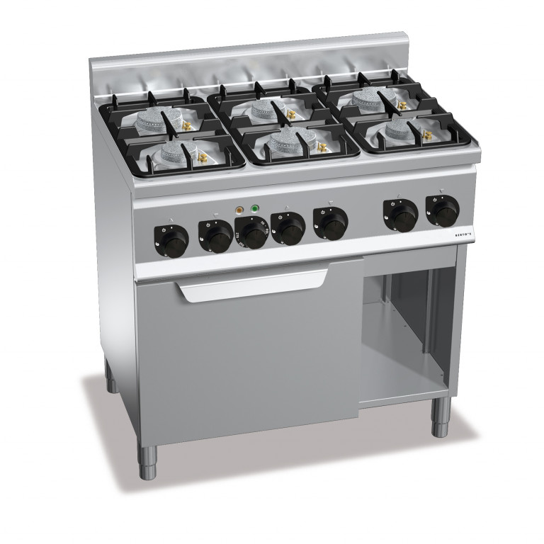 CUCINA A GAS 6 FUOCHI SU FORNO EL. 1/1