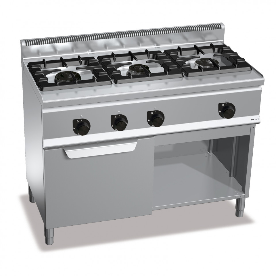 3 BURNER GAS COOKER ON 1/1 GAS OVEN 3 BURNER GAS COOKER ON 1/1 GAS OVEN