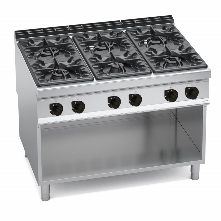 CUCINA A GAS 6 FUOCHI SU VANO