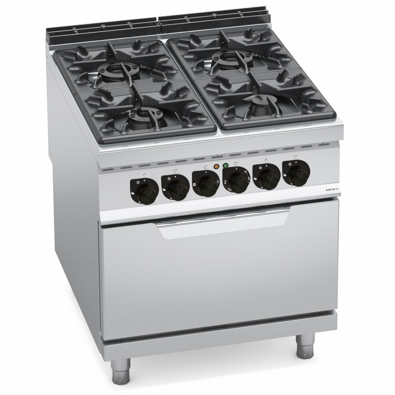 CUCINA A GAS 4 FUOCHI SU FORNO EL. 2/1