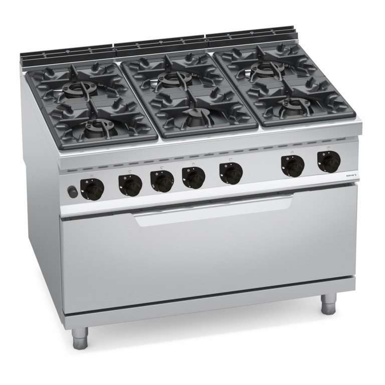 CUCINA A GAS 6 FUOCHI SU TUTTOFORNO A GAS