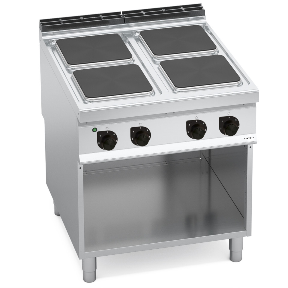 ЭЛЕКТРИЧЕСКАЯ ПЛИТА С 4 КВАДРАТНЫМИ КОНФОРКАМИ НА ОТКРЫТОМ ШКАФУ ЭЛЕКТРИЧЕСКАЯ ПЛИТА С 4 КВАДРАТНЫМИ КОНФОРКАМИ НА ОТКРЫТОМ ШКАФУ