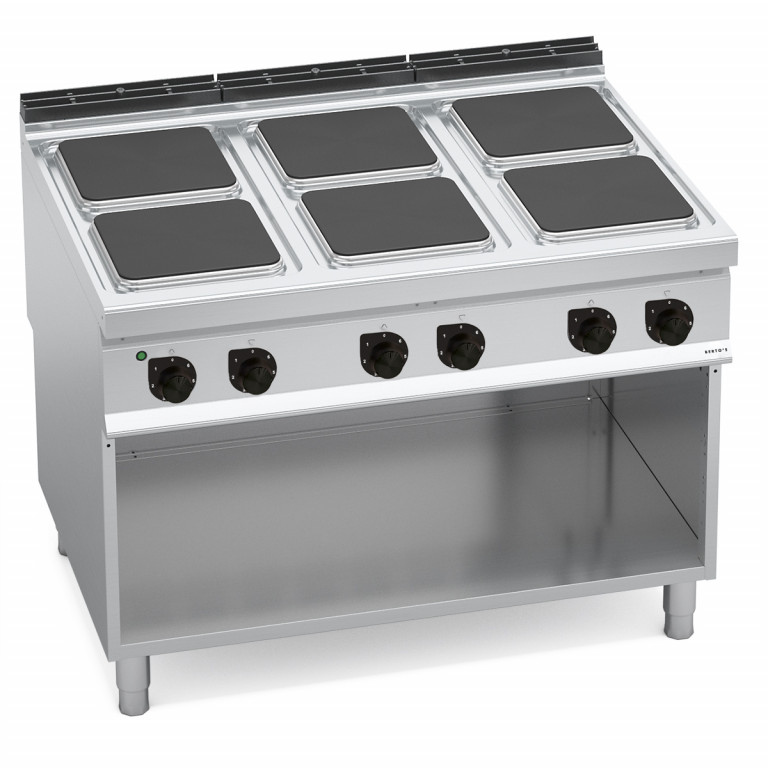 FOURNEAU ÉLECTRIQUE 6 PLAQUES CARRÉES SUR MEUBLE