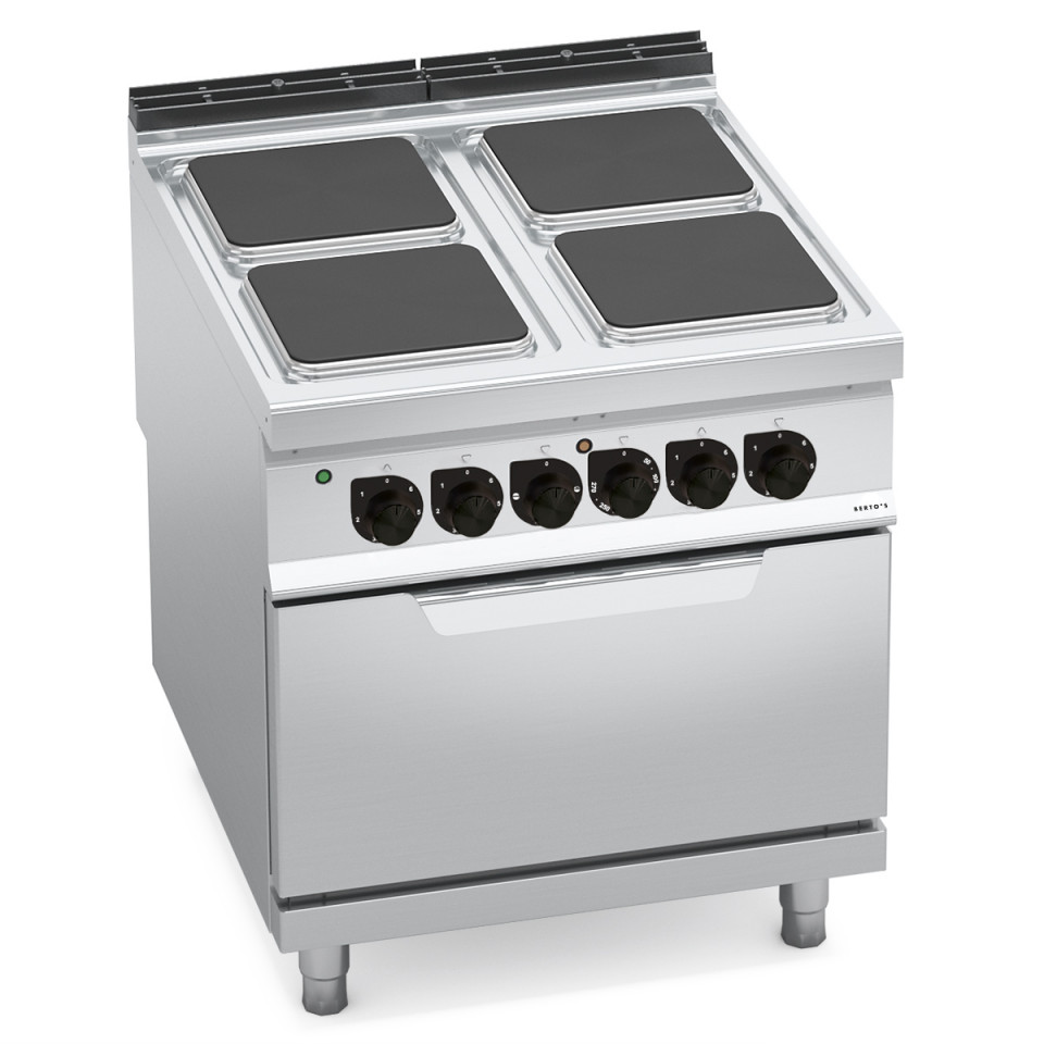 FOGÃO ELÉCTRICO 4 PLACAS QUADRADAS + FORNO ELÉCTRICO 2/1