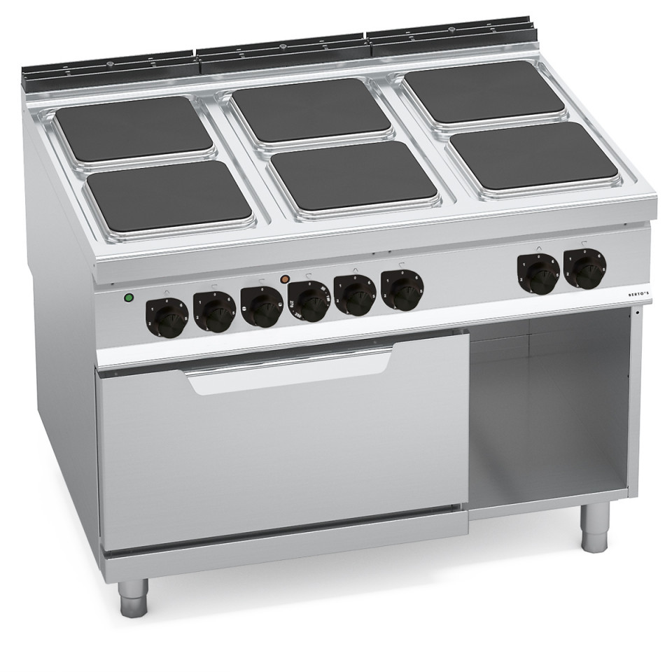 FOGÃO ELÉCTRICO 6 PLACAS QUADRADAS + FORNO ELÉCTRICO 2/1