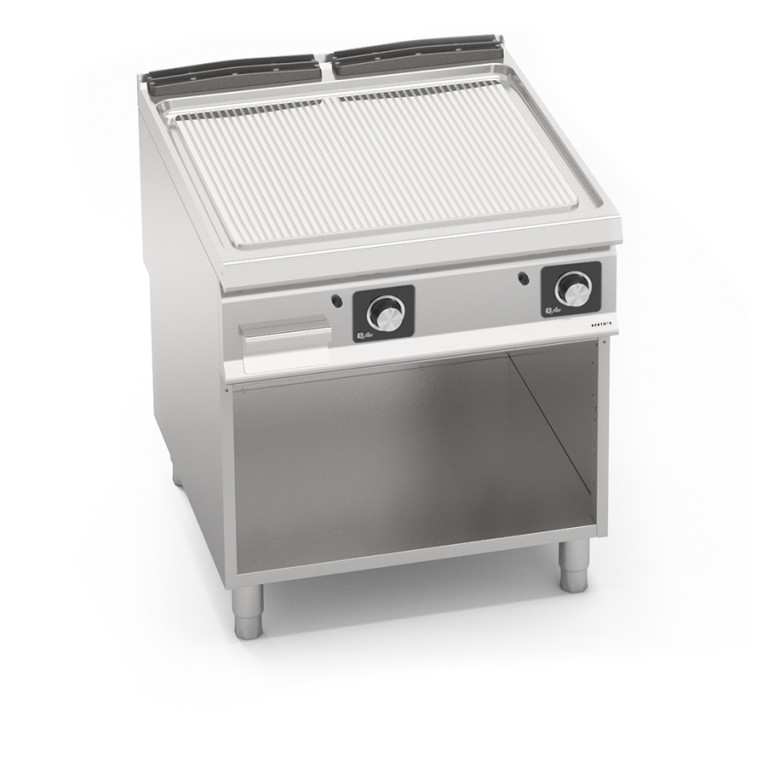 FRY TOP ELETTRICO SU VANO - PIASTRA RIGATA IN ACCIAIO INOX - COMANDI BFLEX