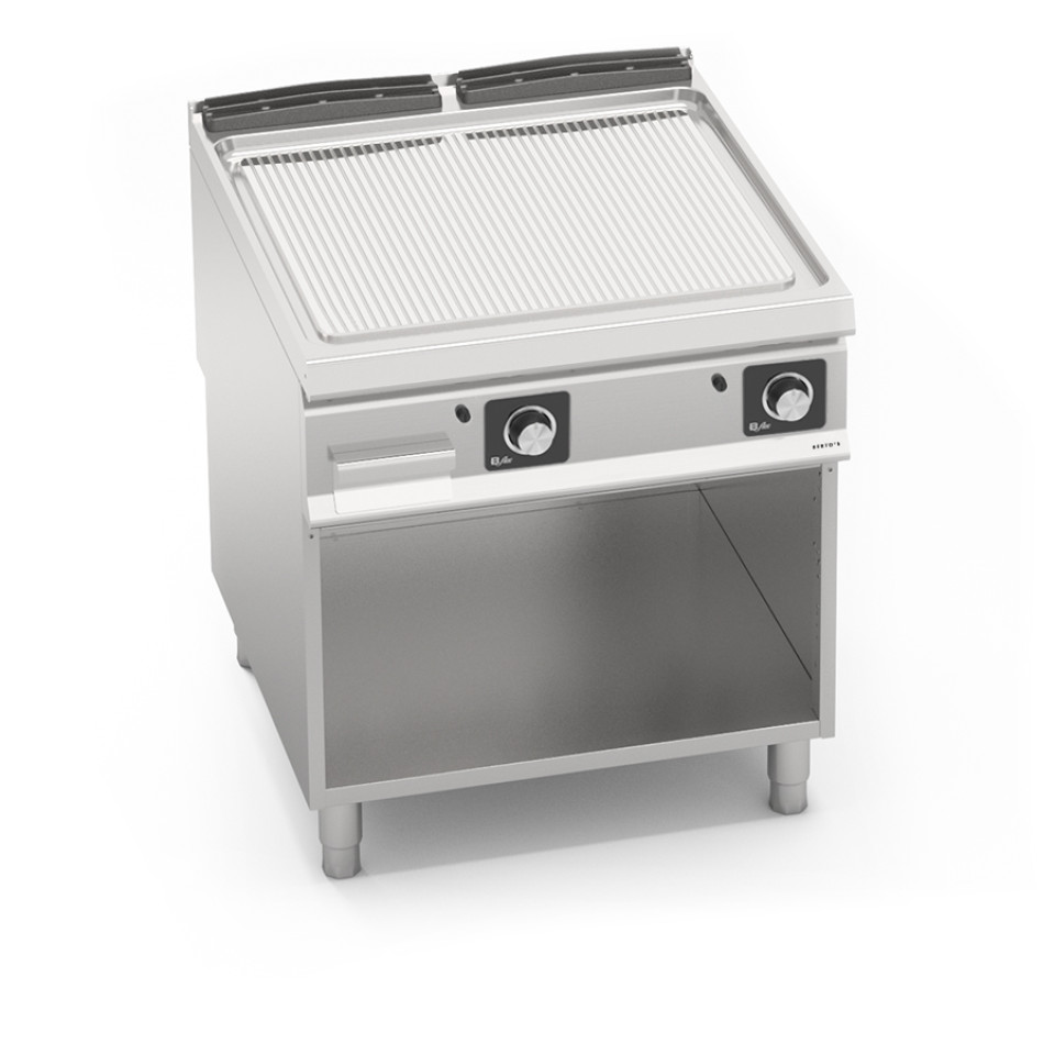 ELECTRIC GRIDDLE WITH CABINET - GROOVED PLATE MADE OF STAINLESS STEEL - BFLEX CONTROLS 