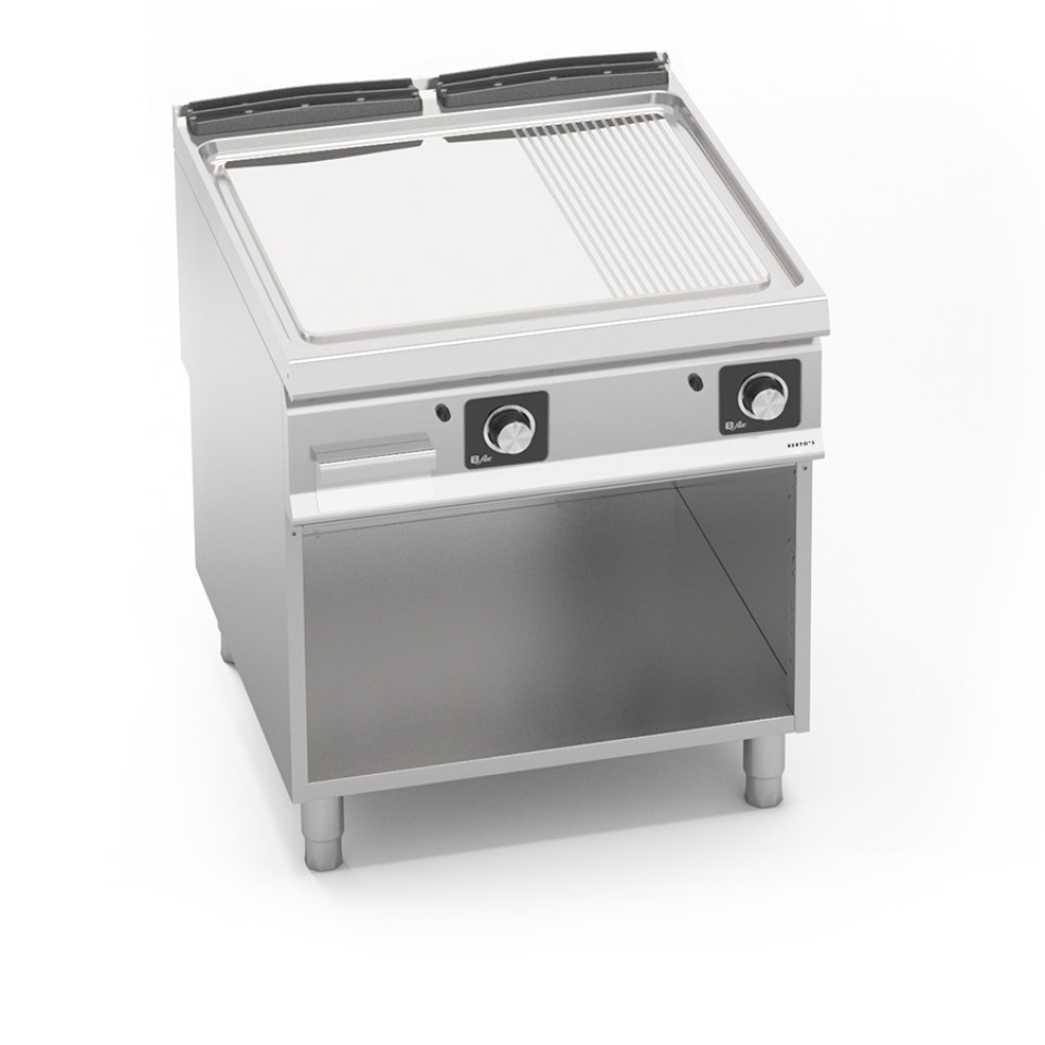 FRY TOP ELETTRICO SU VANO - PIASTRA MISTA IN ACCIAIO INOX - COMANDI BFLEX