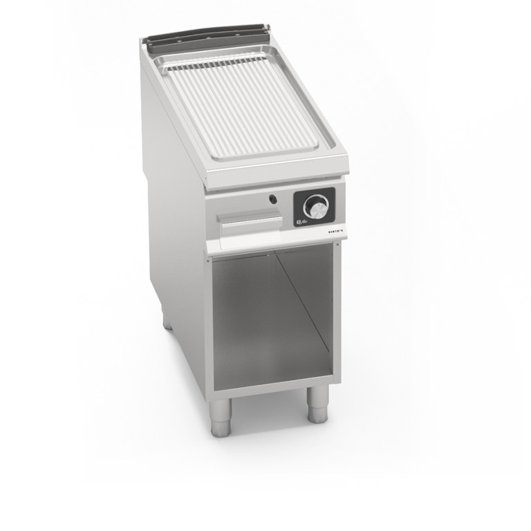 FRY TOP ELETTRICO SU VANO - PIASTRA RIGATA IN ACCIAIO INOX - COMANDI BFLEX