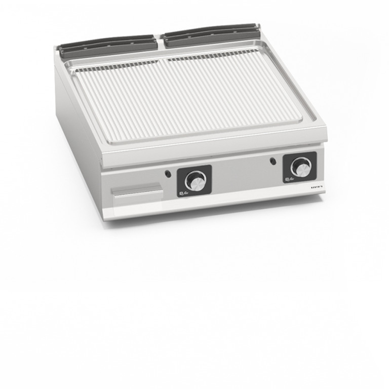 FRY TOP ELETTRICO - PIASTRA RIGATA IN ACCIAIO INOX - COMANDI BFLEX