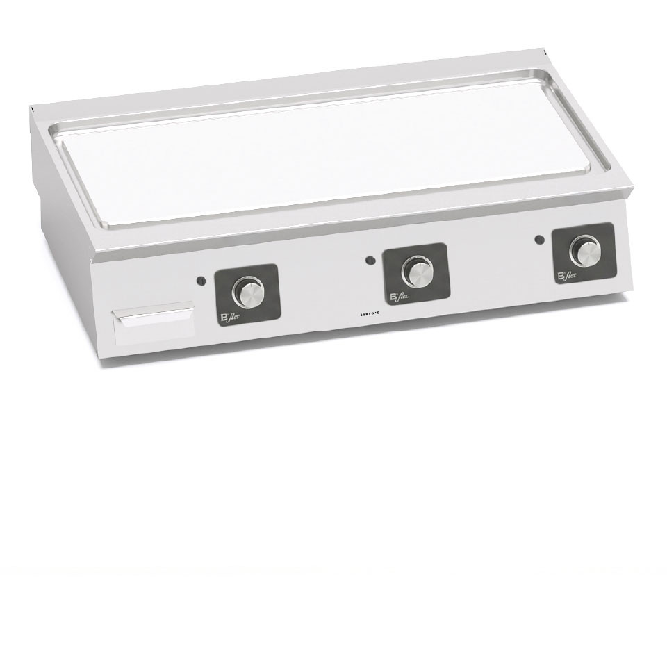 FRY TOP ELETTRICO - PIASTRA LISCIA IN COMPOUND - COMANDI BFLEX