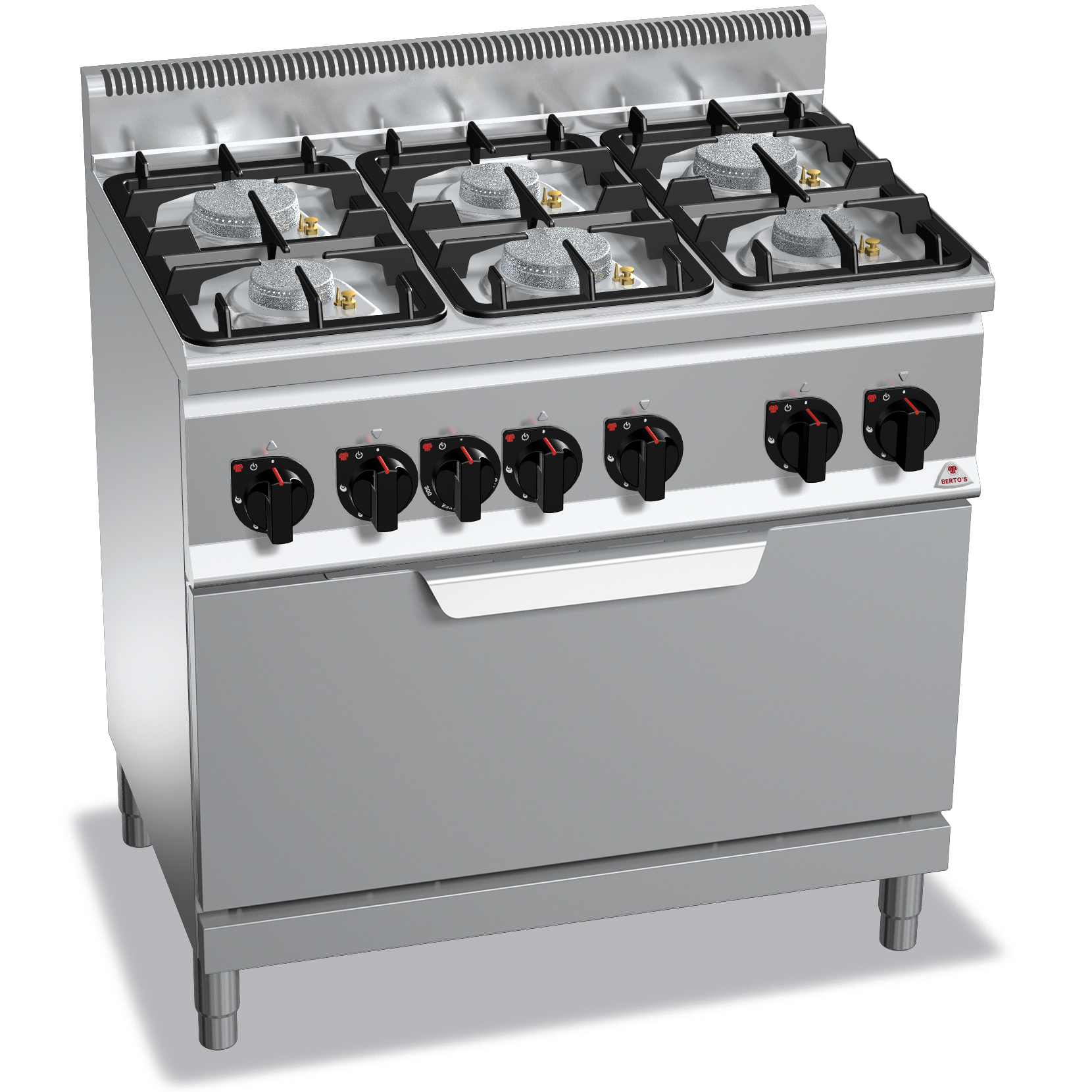 6 burner gas cooktop with oven